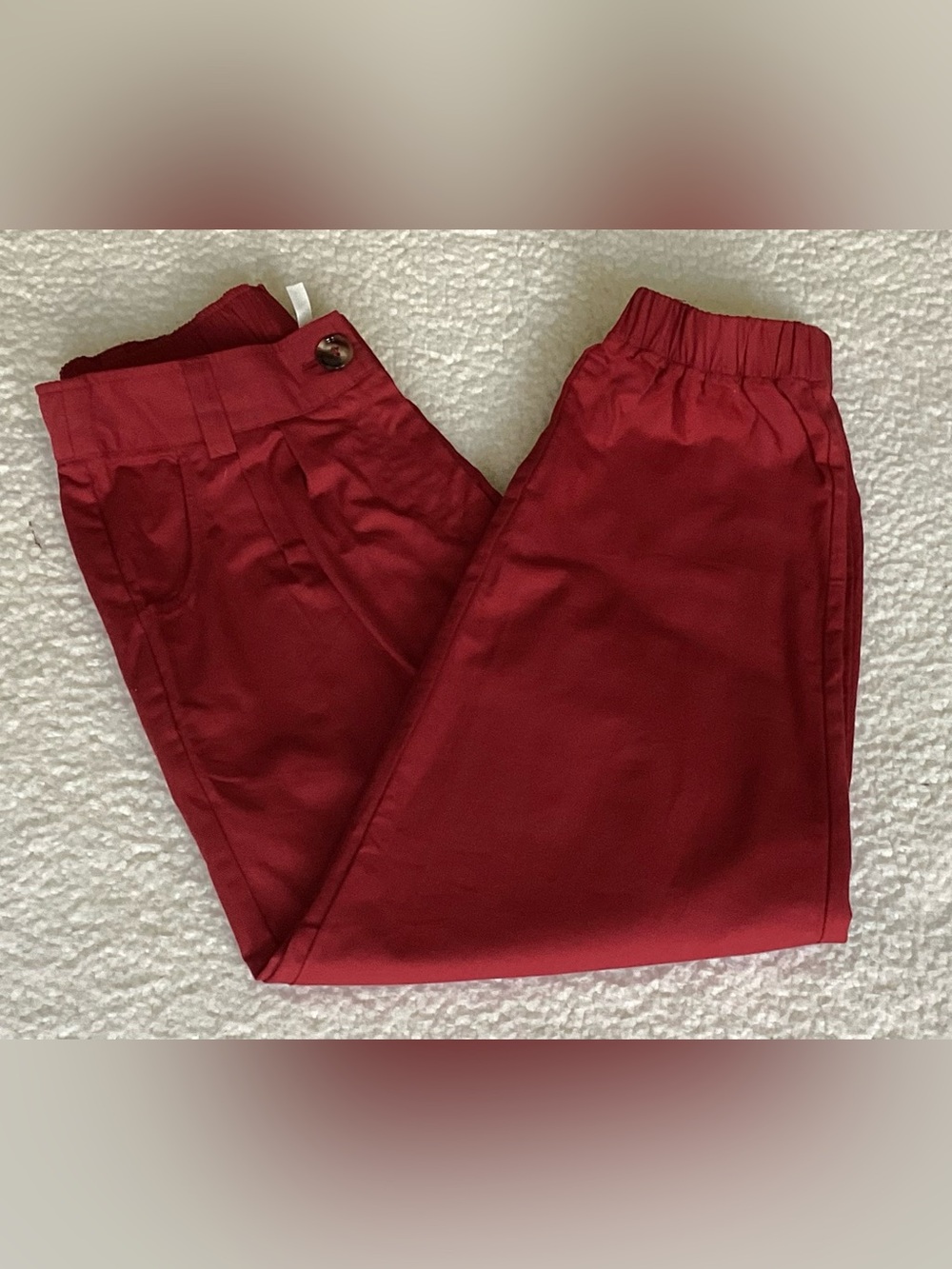Halara Burgundy High Rise Utility Jogger Pants XS Quiet Luxury Casual